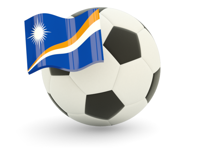 Футбольный мяч с флагом. Скачать флаг. Маршалловы Острова