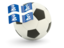 Martinique. Football with flag. Download icon.