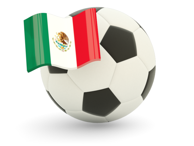 Футбольный мяч с флагом. Скачать флаг. Мексика