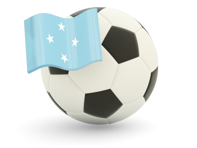 Футбольный мяч с флагом. Скачать флаг. Микронезия
