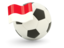 Monaco. Football with flag. Download icon.
