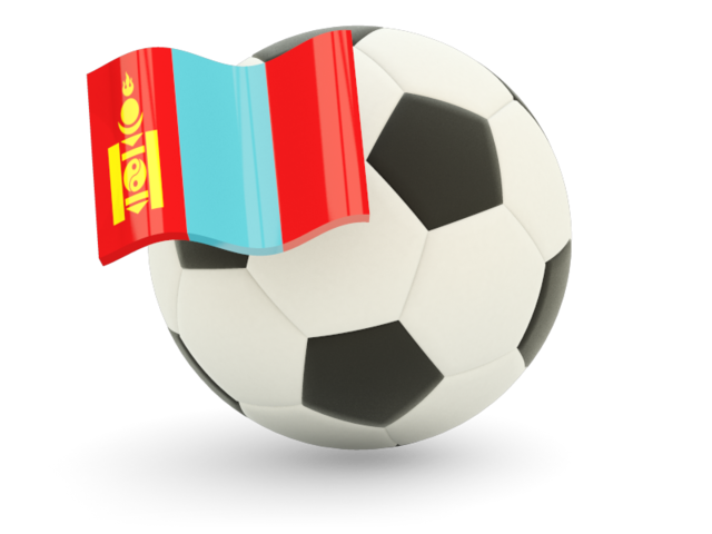 Футбольный мяч с флагом. Скачать флаг. Монголия