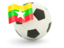 Myanmar. Football with flag. Download icon.