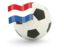 Netherlands. Football with flag. Download icon.