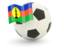 New Caledonia. Football with flag. Download icon.