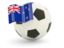 New Zealand. Football with flag. Download icon.