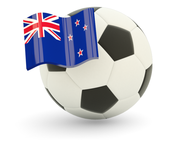 Футбольный мяч с флагом. Скачать флаг. Новая Зеландия