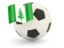 Norfolk Island. Football with flag. Download icon.