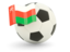 Oman. Football with flag. Download icon.