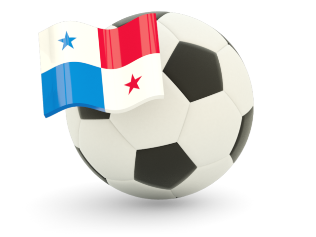 Футбольный мяч с флагом. Скачать флаг. Панама