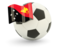 Papua New Guinea. Football with flag. Download icon.