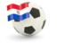 Paraguay. Football with flag. Download icon.