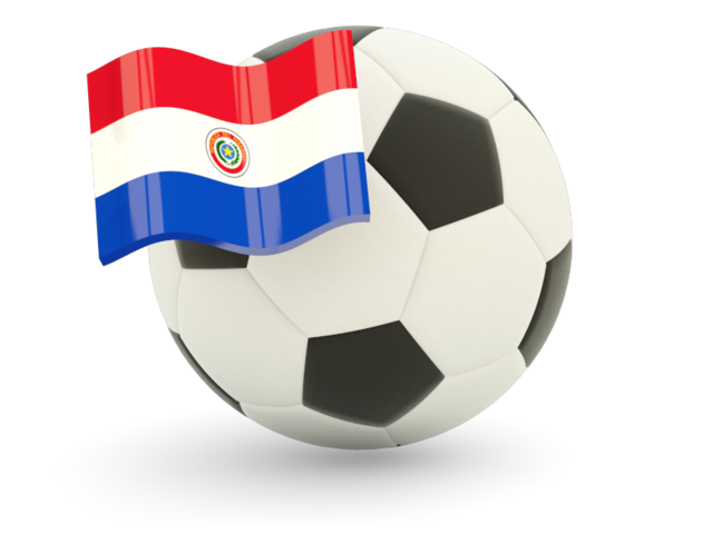 Футбольный мяч с флагом. Скачать флаг. Парагвай