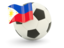 Philippines. Football with flag. Download icon.