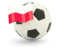 Poland. Football with flag. Download icon.