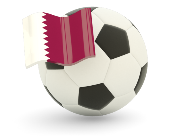 Футбольный мяч с флагом. Скачать флаг. Катар