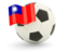 Taiwan. Football with flag. Download icon.