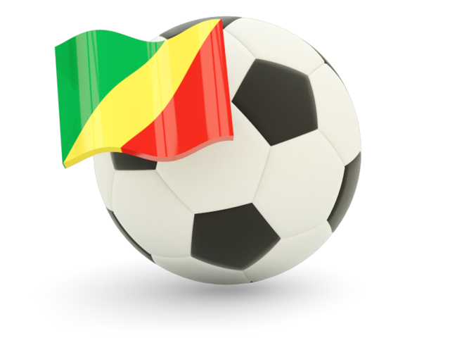 Футбольный мяч с флагом. Скачать флаг. Республика Конго