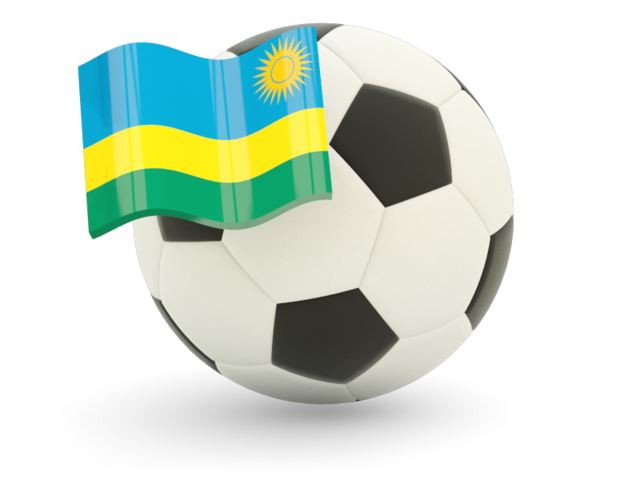 Футбольный мяч с флагом. Скачать флаг. Руанда