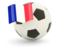Saint Barthelemy. Football with flag. Download icon.