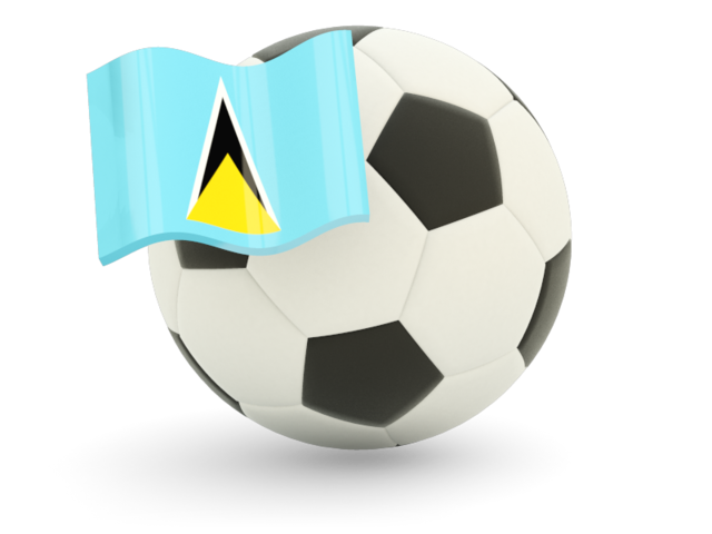 Football with flag. Download flag icon of Saint Lucia at PNG format