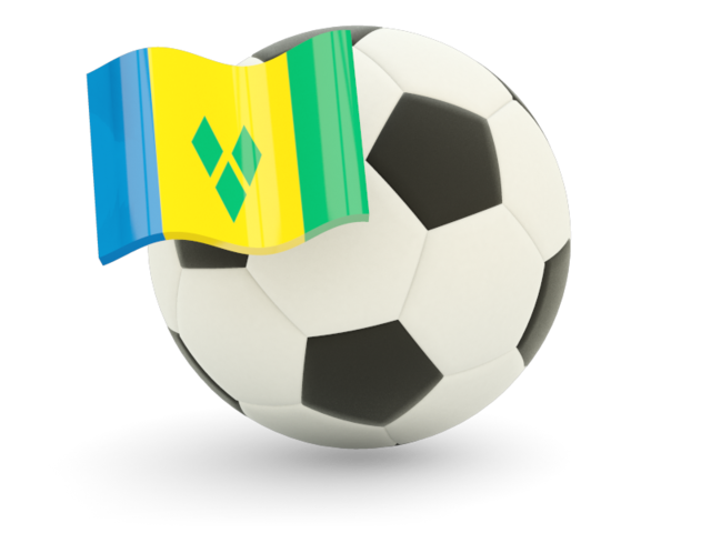 Футбольный мяч с флагом. Скачать флаг. Сент-Винсент и Гренадины