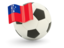 Samoa. Football with flag. Download icon.