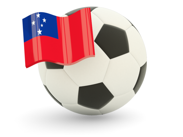 Футбольный мяч с флагом. Скачать флаг. Самоа