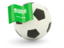 Saudi Arabia. Football with flag. Download icon.