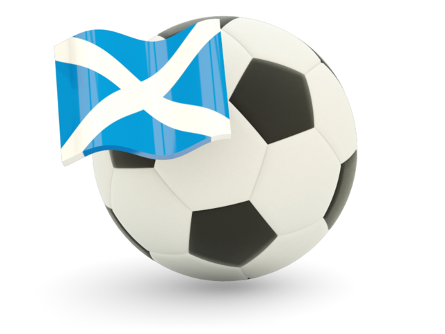 Футбольный мяч с флагом. Скачать флаг. Шотландия
