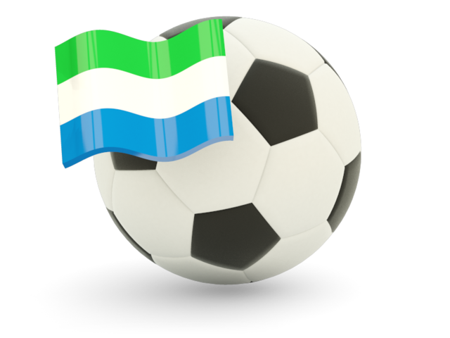 Футбольный мяч с флагом. Скачать флаг. Сьерра-Леоне