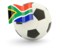 South Africa. Football with flag. Download icon.