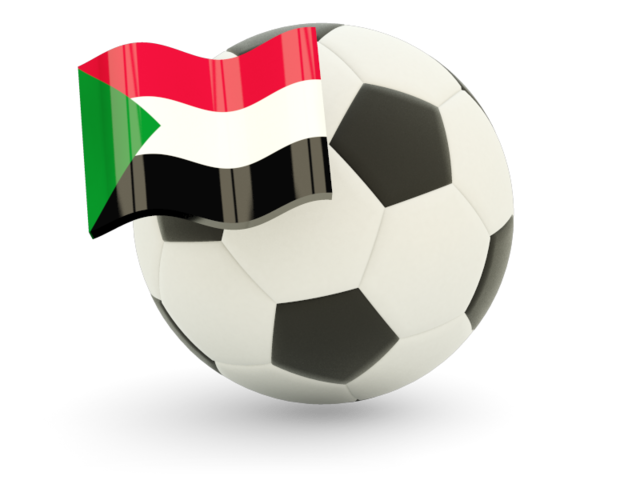 Football with flag. Download flag icon of Sudan at PNG format