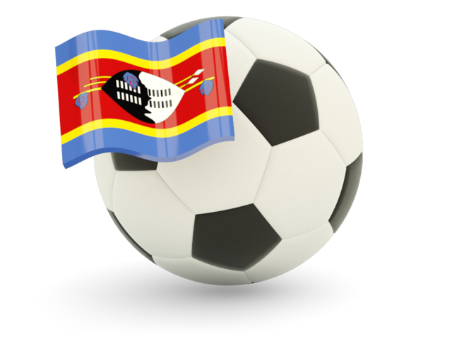 Футбольный мяч с флагом. Скачать флаг. Свазиленд
