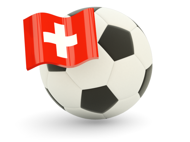 Футбольный мяч с флагом. Скачать флаг. Швейцария
