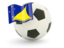 Tokelau. Football with flag. Download icon.