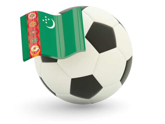 Football with flag. Download flag icon of Turkmenistan at PNG format