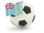 Tuvalu. Football with flag. Download icon.