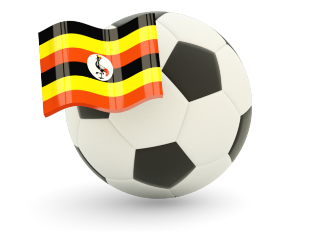 Футбольный мяч с флагом. Скачать флаг. Уганда