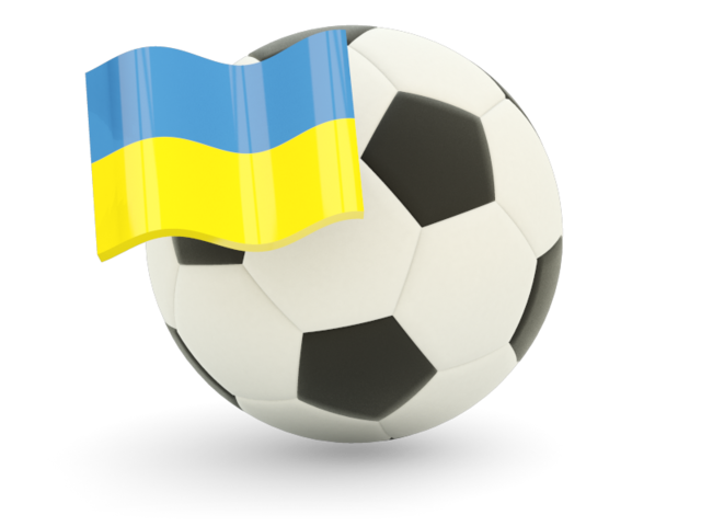 Футбольный мяч с флагом. Скачать флаг. Украина