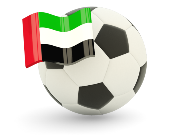 Футбольный мяч с флагом. Скачать флаг. Объединённые Арабские Эмираты
