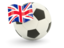 United Kingdom. Football with flag. Download icon.