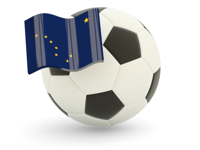 Football with flag. Download flag icon of Alaska