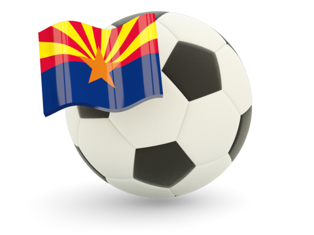 Футбольный мяч с флагом. Загрузить иконку флага штата Аризона