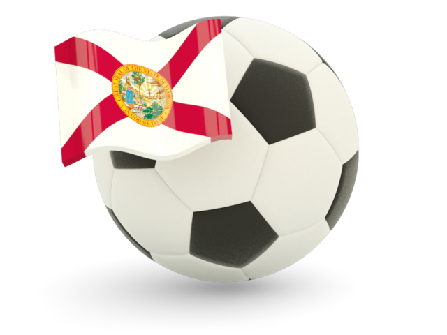 Football with flag. Download flag icon of Florida