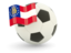 Flag of state of Georgia. Football with flag. Download icon