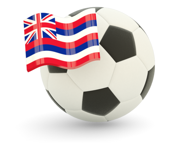 Football with flag. Download flag icon of Hawaii