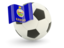 Flag of state of Kansas. Football with flag. Download icon