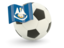 Flag of state of Louisiana. Football with flag. Download icon