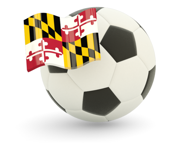 Football with flag. Download flag icon of Maryland